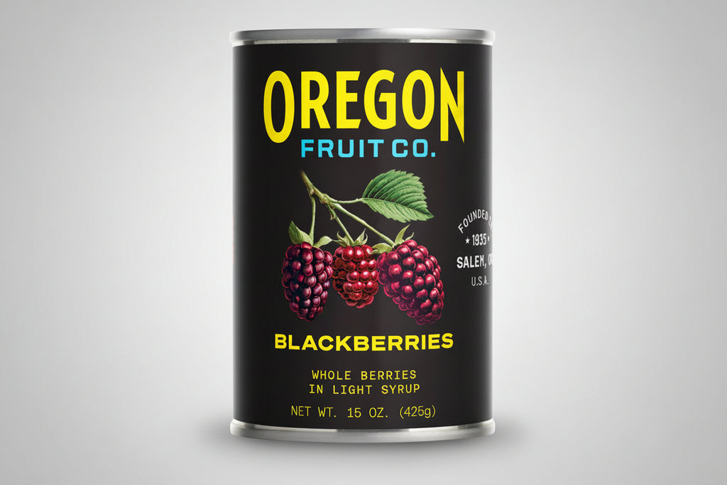 Oregon Fruit Blackberries in Light Syrup – Premium Baking Berries Made in Oregon | 15 oz Cans (1–8 Pack)