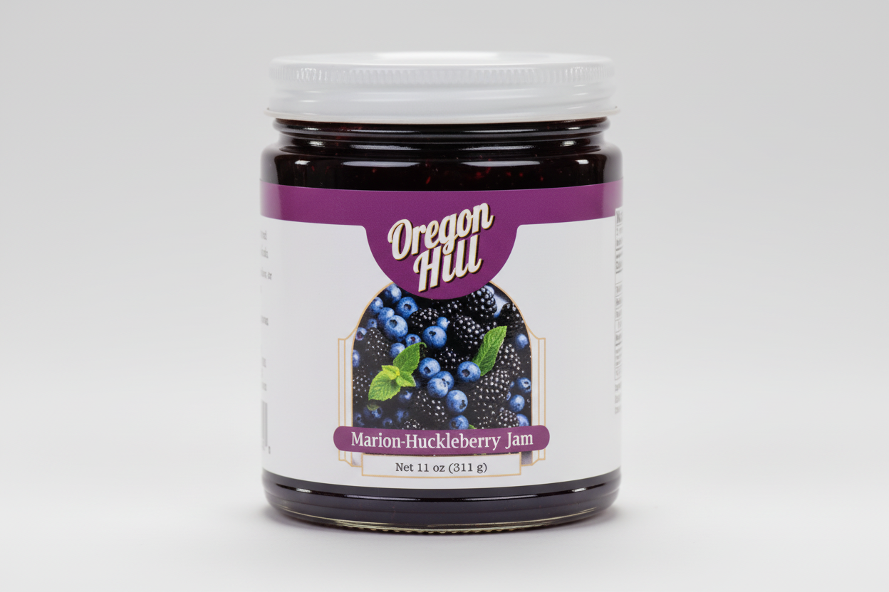 Oregon Hill Marion-Huckleberry Jam 11 oz